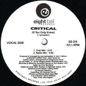 Critical (If You Only Knew) (12″ Single)